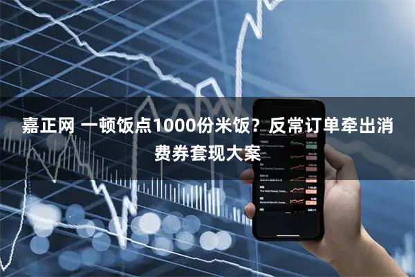 嘉正网 一顿饭点1000份米饭？反常订单牵出消费券套现大案