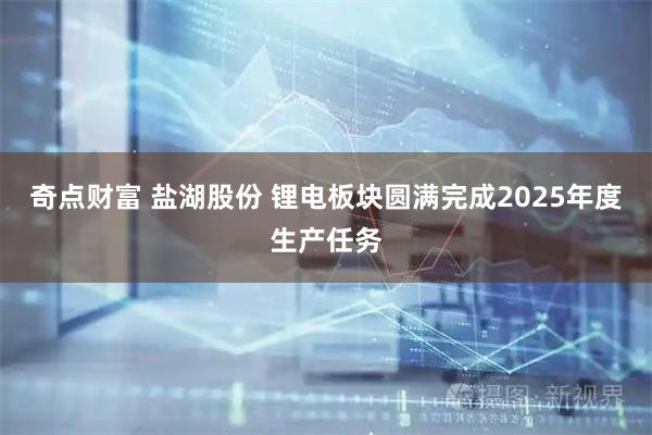 奇点财富 盐湖股份 锂电板块圆满完成2025年度生产任务